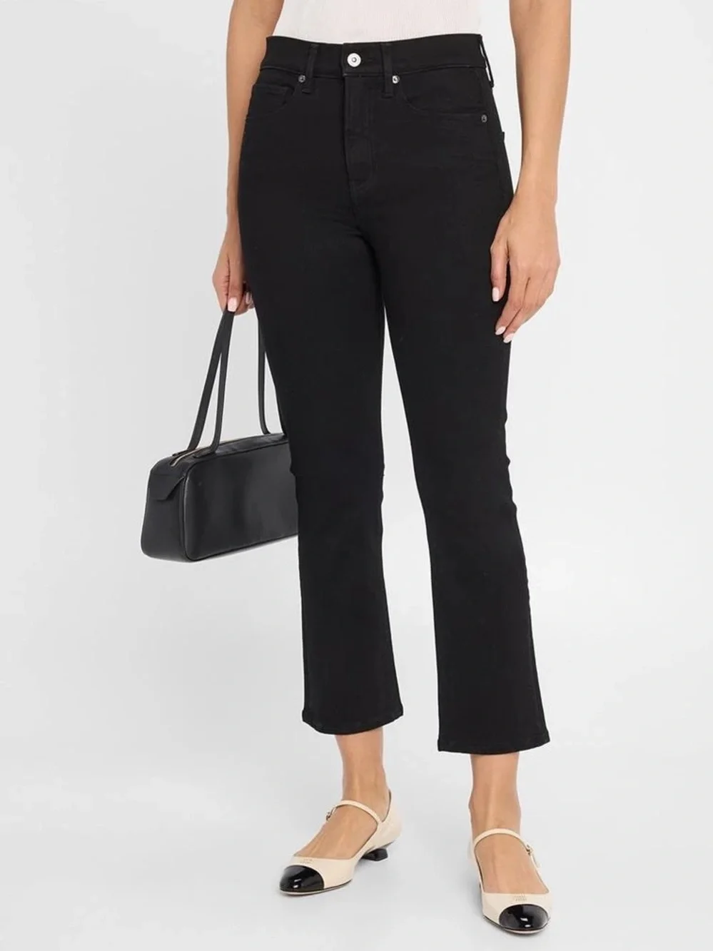 💞Veronica Beard Carly Kick Flare High Rise • Wash Dark Ink (Wash Black) • Sz 28